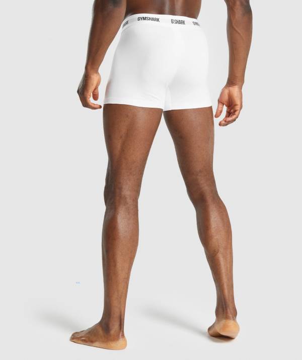 Panske Spodne Pradlo Gymshark Boxers 2pk Biele | GP2683571
